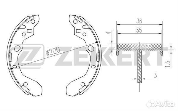 Колодки тормозные задние (барабанные) Mazda 323 VI 98