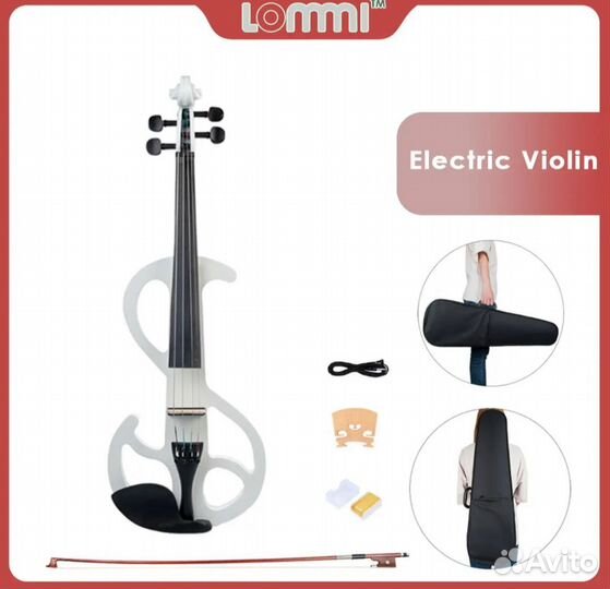 Электрическая скрипка lommi 4/4 новая