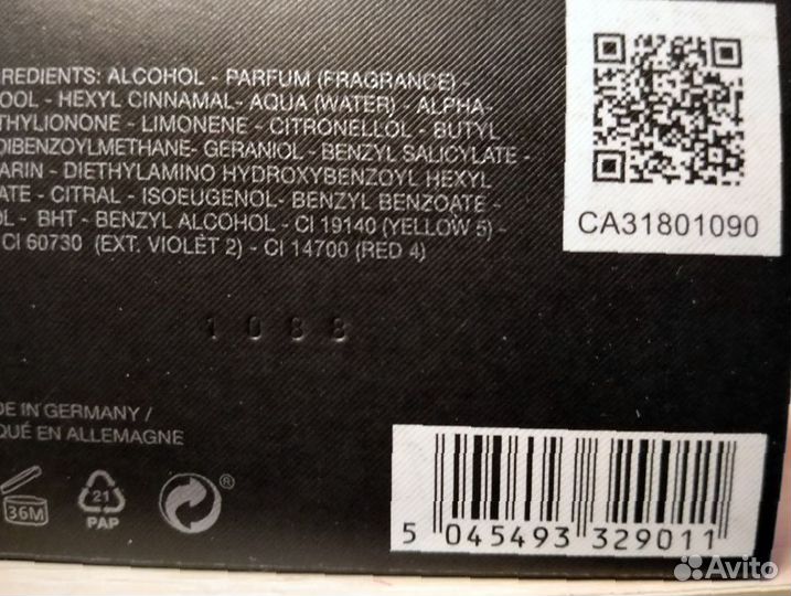 My burberry black 90ml edp распив