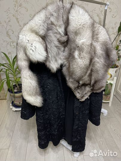 Горжетка из песца (с мордочкой и хвостом)