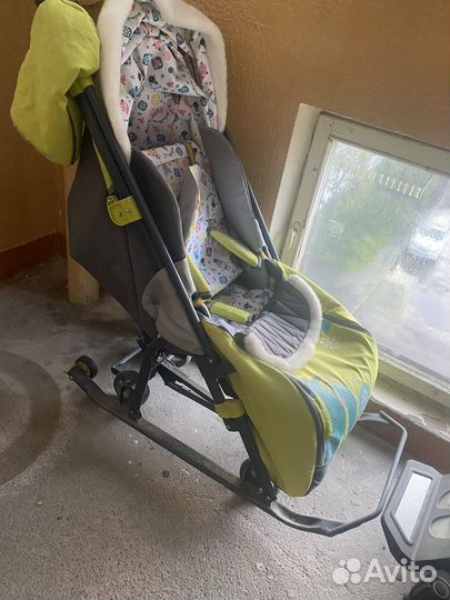 Детские санки коляска бу