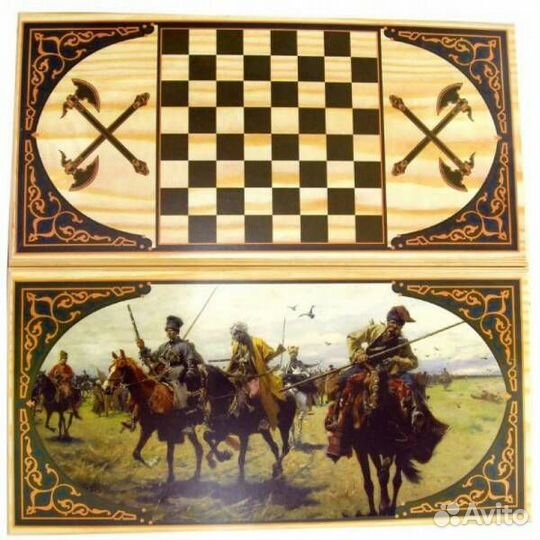 Нарды (шашки): с кожаной вставкой, деревянные