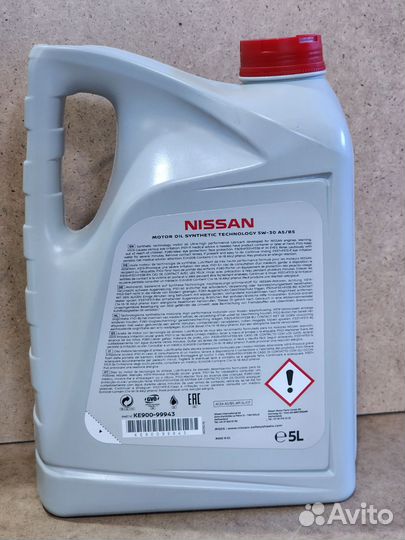 Моторное масло Nissan 5W-30, 5л