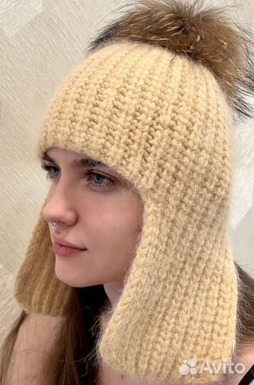 Шапка женская вязаная ручная работа