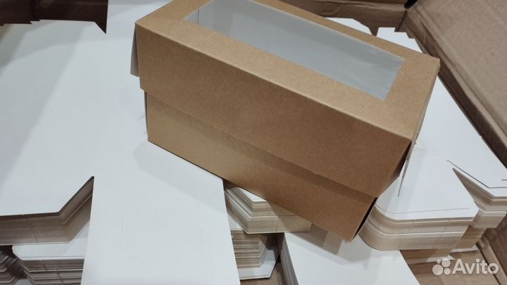 Крафт коробка с окном