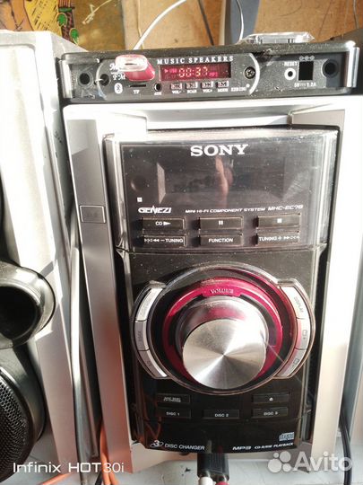 Музыкальный центр sony, с bluetooth, usb модулем