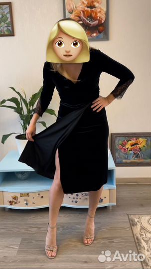 Платье велюр