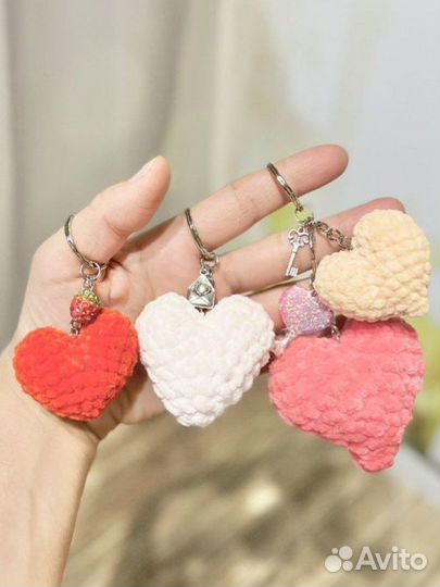 Брелок плюшевое сердце