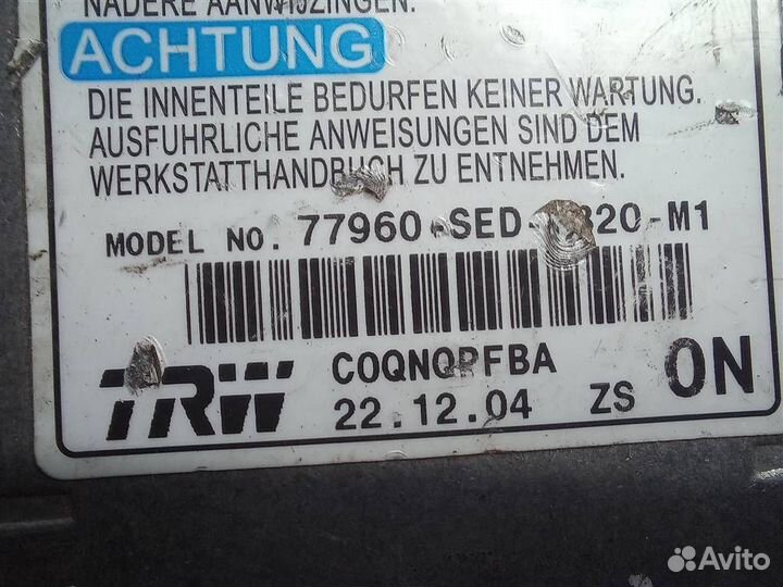 Блок управления AIR BAG honda Accord 7 CL7 CL9 20
