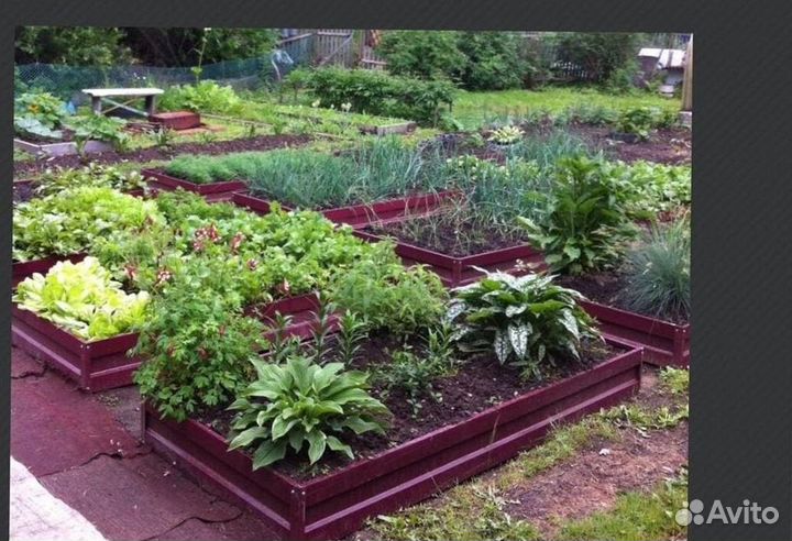 Грядка цветная 1м х 5м х 32см