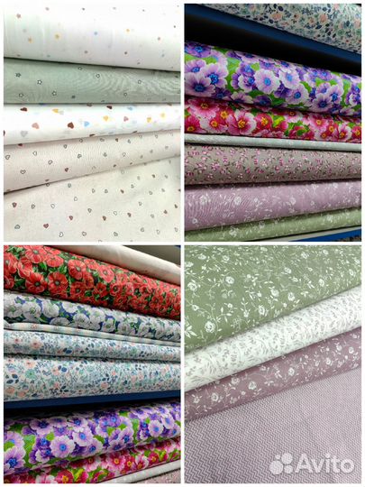 Ткань поплин мелкий рисунок Пэчворк лоскут шитье