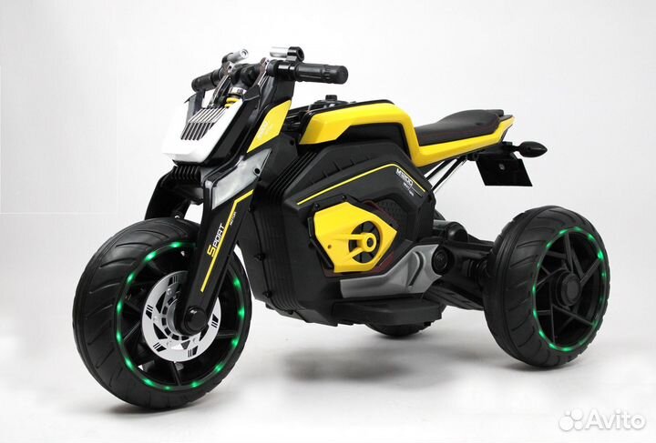 Мотоцикл детский трехколесный электрический
