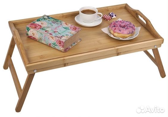 Новый поднос-столик для завтрака складной 50х30 см