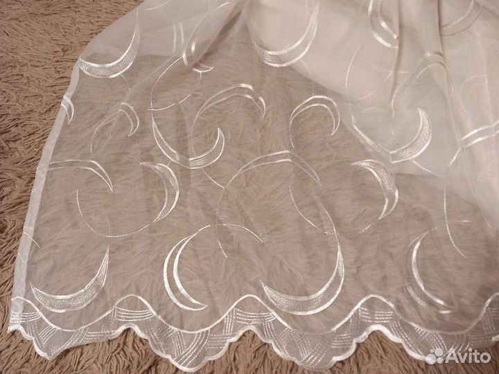 Тюль белая