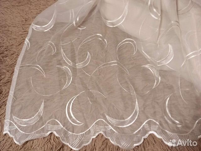 Тюль белая