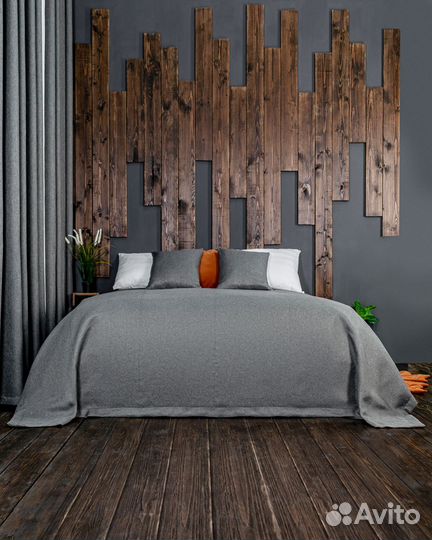 Покрывало орфей тёмно-серый новое плед