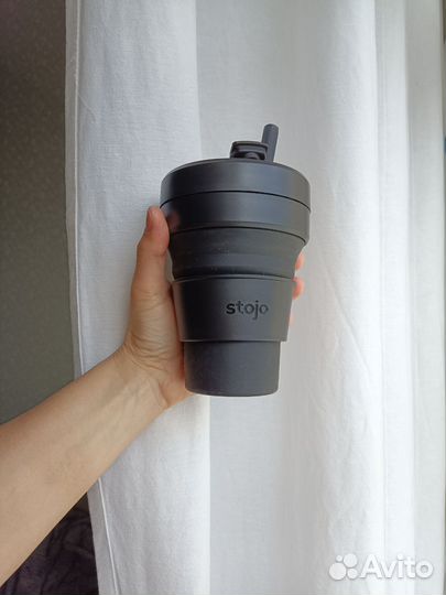 Складной силиконовый стакан бутылка stojo 470ml