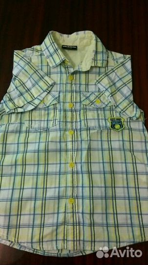 Рубашки:джин.(Levi's) и 3 шт х/б дет. 3-6 лет