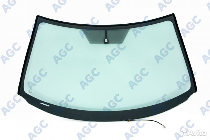 AGC toyota highlander 2007- стекло ветровое зеленое -С обогревом зоны дворников-VIN-допускаемое обор