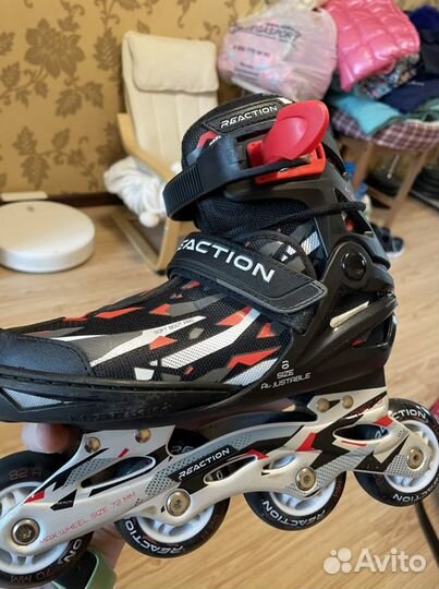 Ролики детские раздвижные reaction rainbow 31-36