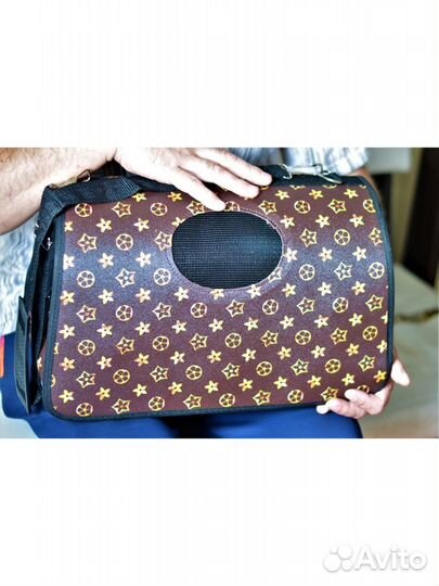 Переноска для животных кожанная