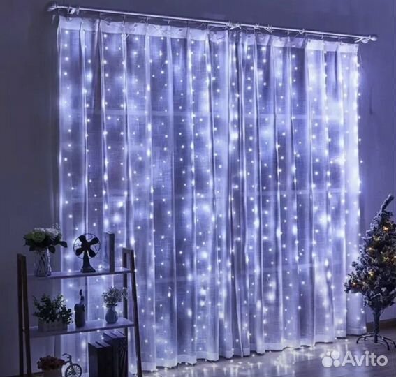 Гирлянда штора светодиодная