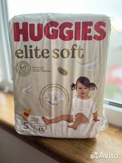 Подгузники huggies elite soft р.5