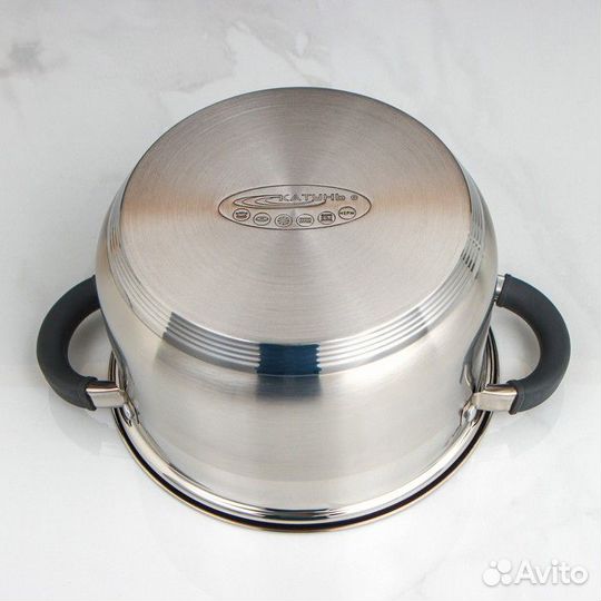Кастрюля «Ирида», 3,9 л, d20 см, капсульное дно, с