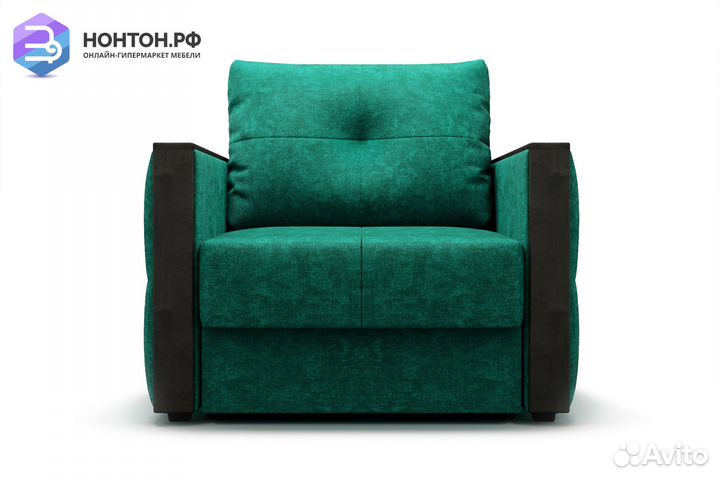 Кресло еврокнижка Инсайд изумрудное