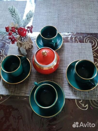 Сервиз чайный+сахарница