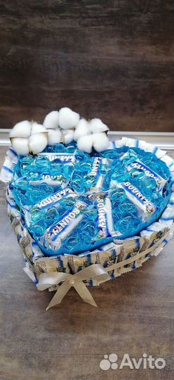 Сердце из киндер и рафаэлло