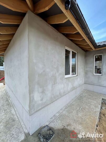 Фасадные работы штукатурка короед, шуба утепление