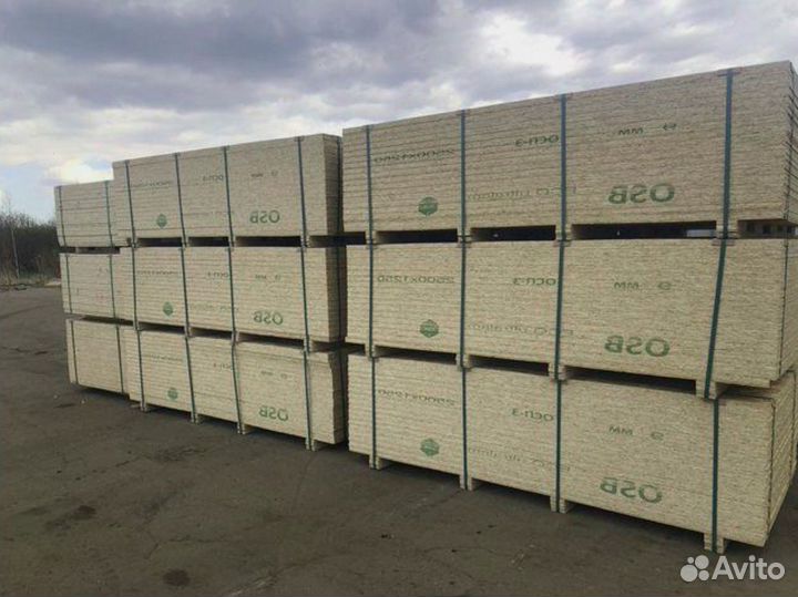 Осп-3, OSB-3, 6, 9, 12мм, Влагостойкая фанера