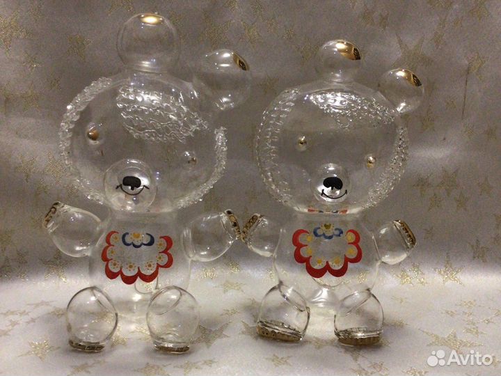 Олимпийские мишки выдувное стекло СССР