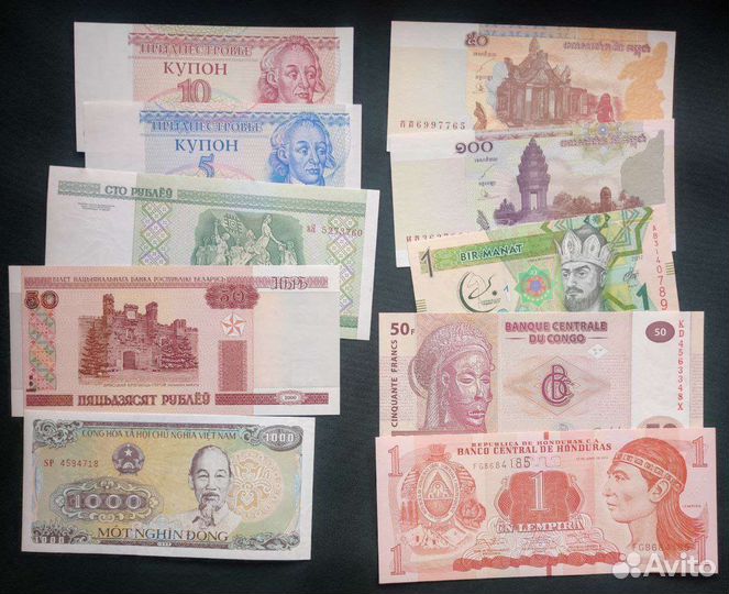 92 штуки банкноты набор