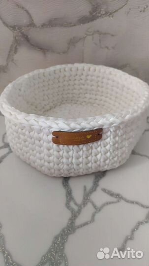 Вязаные корзины ручной работы
