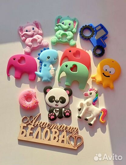 Силиконовые держатели для пустышки или грызунка