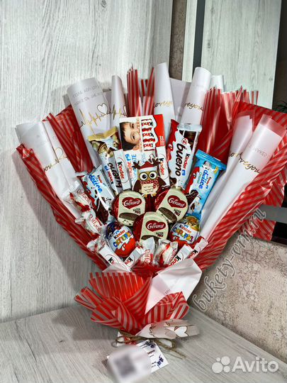 Сладкие букеты из конфет/ киндеров /подарок