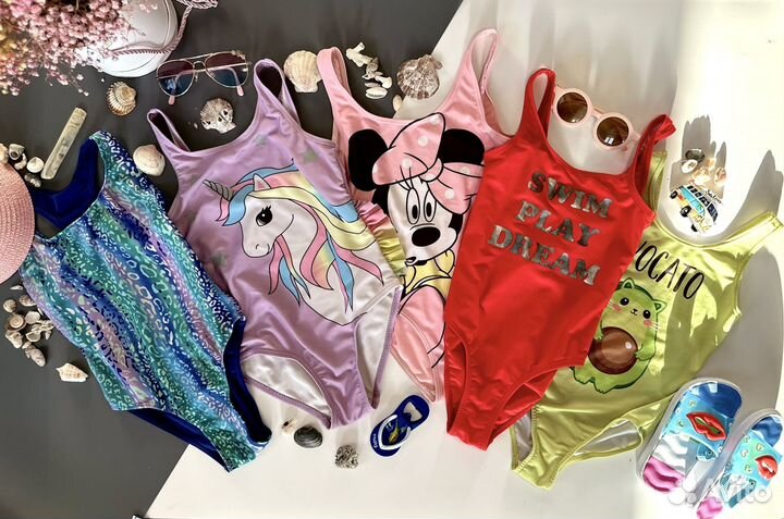 Купальник для девочки 104 116 122 128 Сланцы