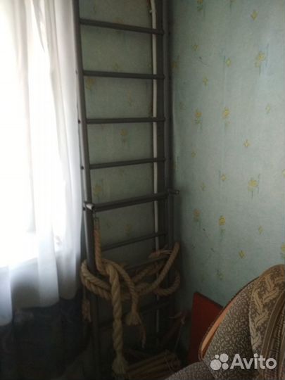 Детская стенка с кольцами и канатом