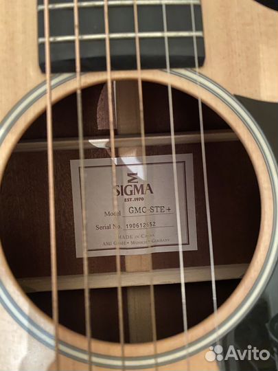 Электроакустическая гитара sigma gmc ste+