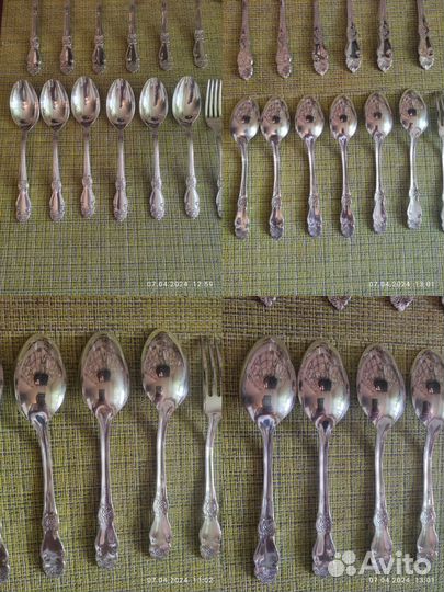 Столовые приборы Серебряная роза Кольчугино СССР