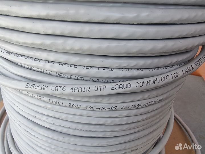 Кабель eurolay cat6 4 pair utp 23awg communication