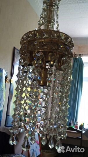 Люстра хрустальная чехия бу