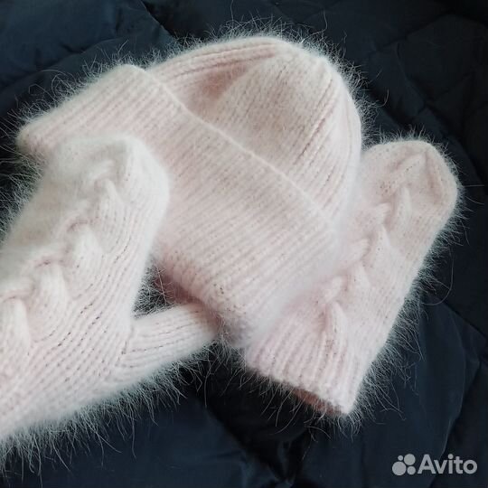 Шапка снуд и варежки