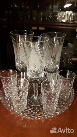 Хрусталь. Конверт зик.Сервиз фарфор