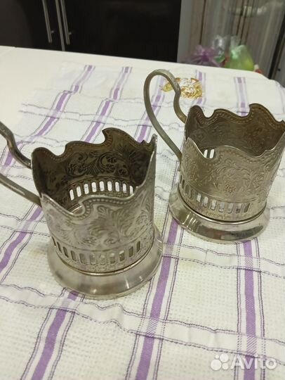 Подстаканники СССР Космос и Сталинград