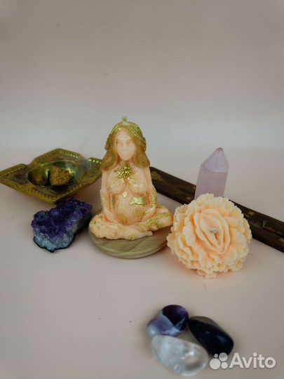 Свечи набор мать земли Гея и цветок Йони