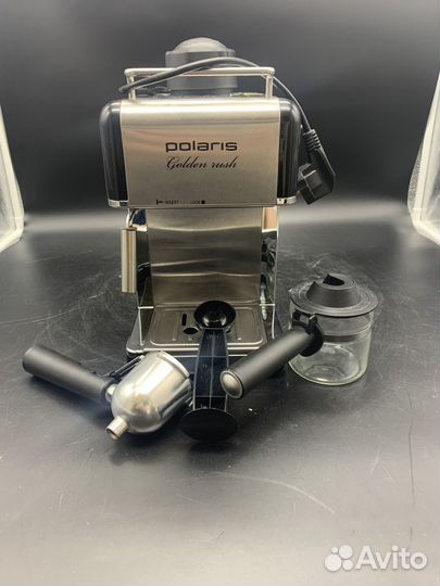 Б) Кофеварка рожковая Polaris PCM 4006A Golden rus