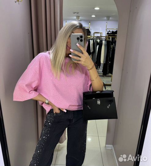 Футболка со стразами Корея